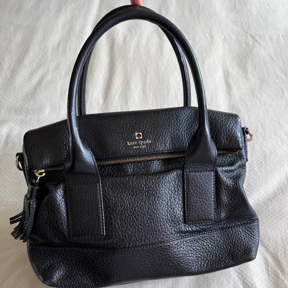 Kate Spade Black Leather Satchel - Picture 2 of 11
